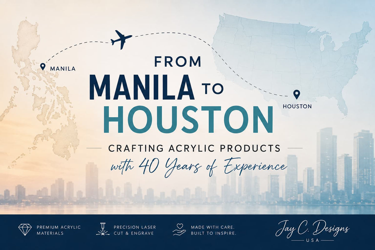 From Manila to Houston: Crafting Acrylic Awards with 40 Years of Experience