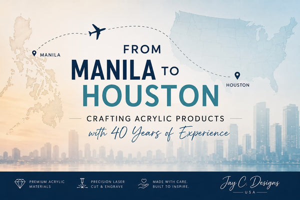 From Manila to Houston: Crafting Acrylic Awards with 40 Years of Experience