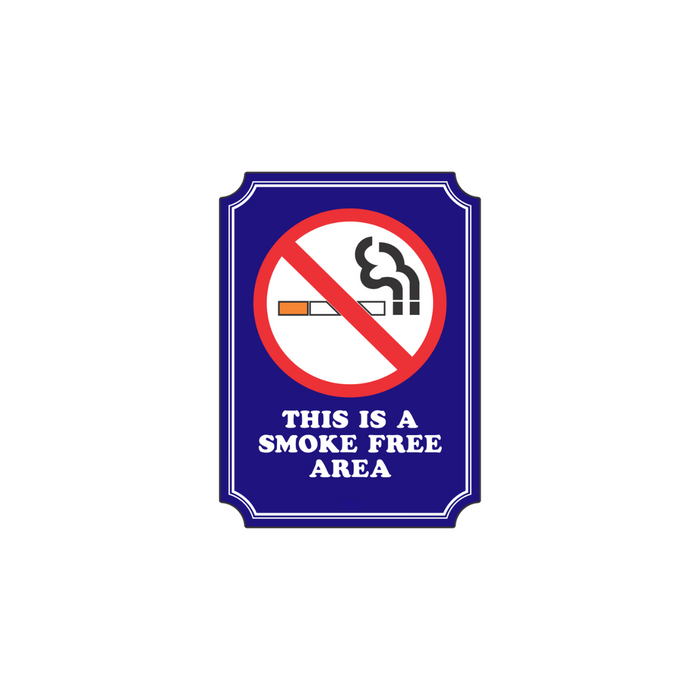 Smoke free area sign