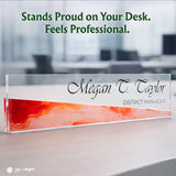 The Signature Desk Name Plate - Clear