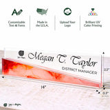The Signature Desk Name Plate - Clear