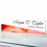 The Signature Desk Name Plate - Clear