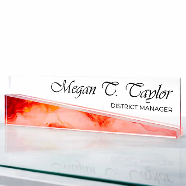 The Signature Desk Name Plate - Clear