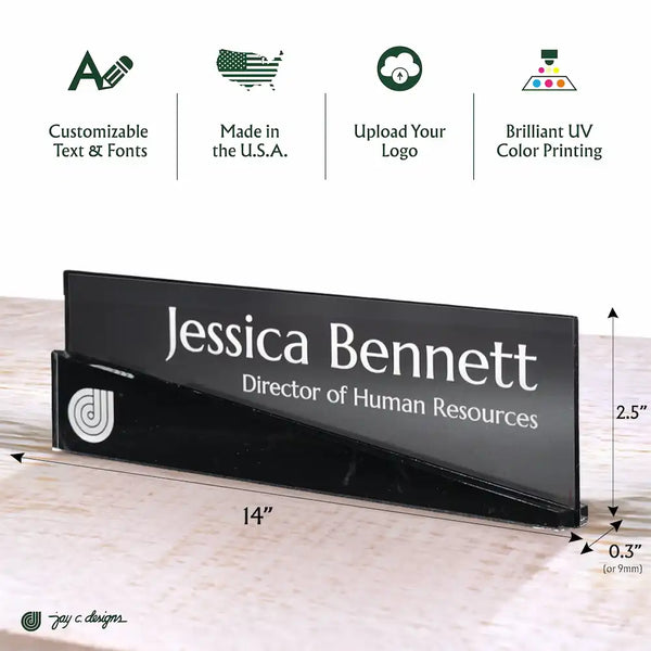 The Signature Desk Name Plate - Frosted