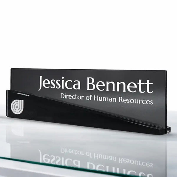 The Signature Desk Name Plate - Frosted