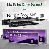 Terrain Desk Name Plate - Clear