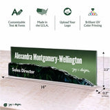 Terrain Desk Name Plate - Frosted
