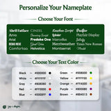 Terrain Desk Name Plate - Frosted