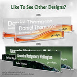 Terrain Desk Name Plate - Frosted