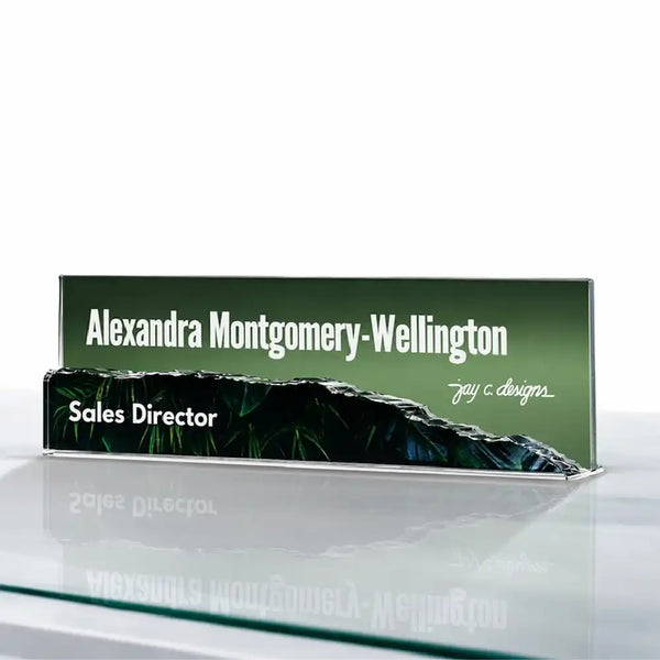 Terrain Desk Name Plate - Frosted