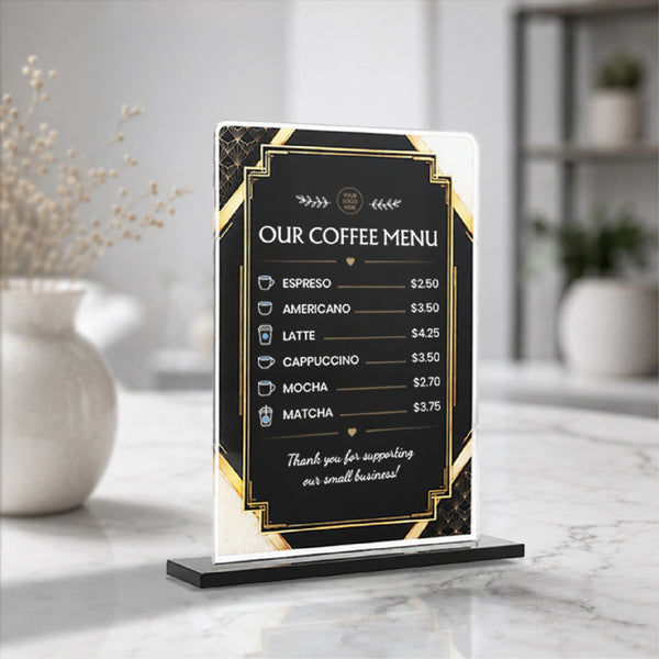 Classic Rectangle Acrylic Table Sign