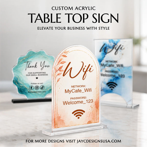 Arch Acrylic Table Sign