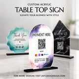 Oval Acrylic Table Sign