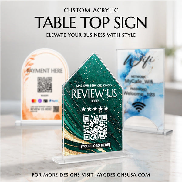 Peak Acrylic Table Sign