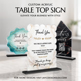 Cloud Acrylic Table Sign