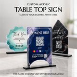 Arch Cutout Acrylic Table Sign