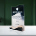 Angled view of a wave-shaped acrylic corporate plaque, ideal for celebrating top performers and business achievements
