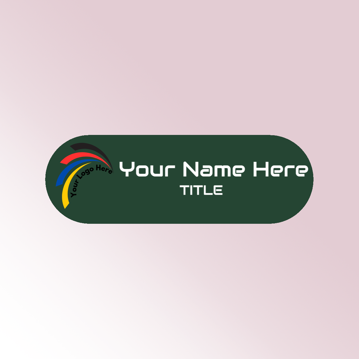 Green Name Tag Capsule 1 x 3 — Jay C Designs