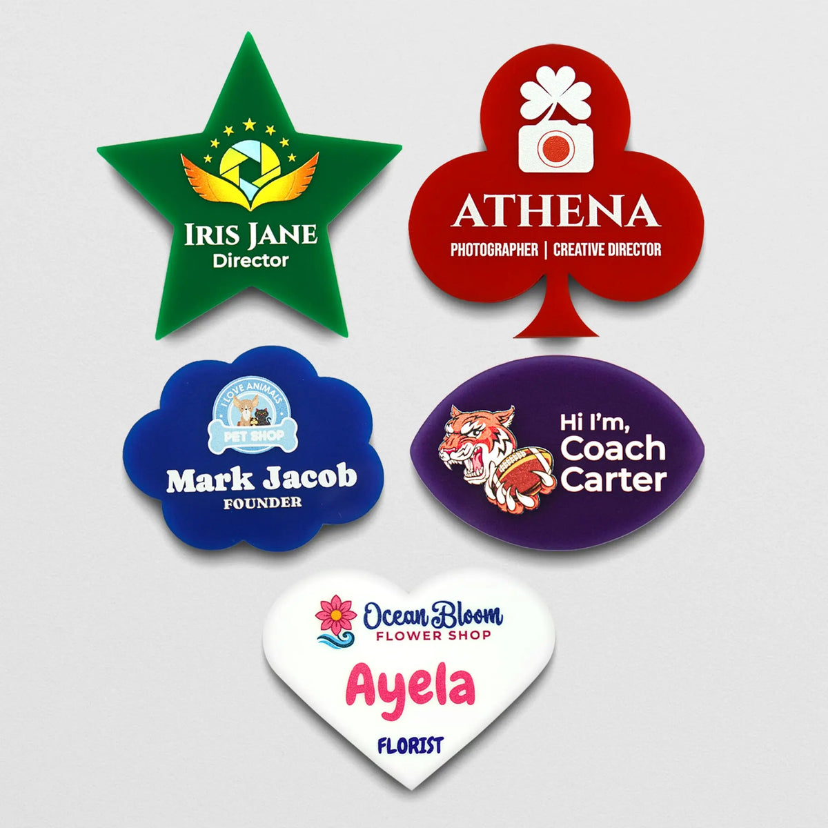 Special Shape Custom Name Tags – Personalized for Events & Businesses ...