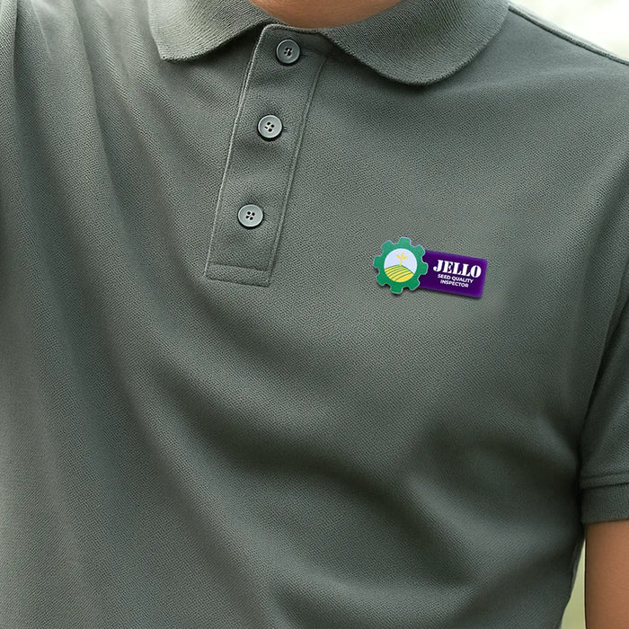Logo cut-out Name tag