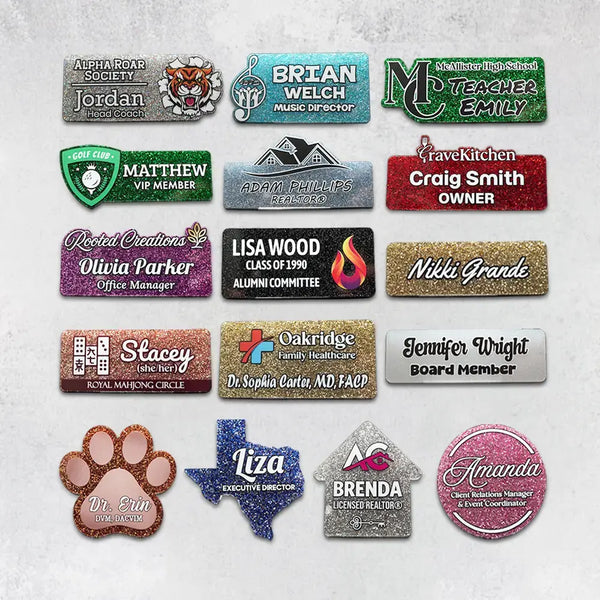 Glitter Name Tags