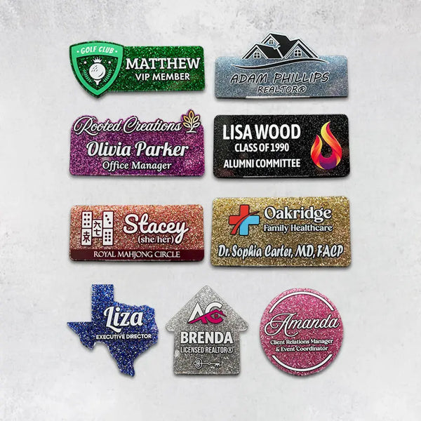 Glitter Name Tags