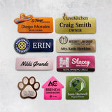 Metallic Brushed Name Tag